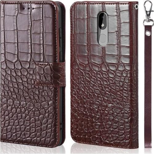 DOREXLON Crocodile texture Leather Flip Case for Nokia 3 TA-1032 Case Retro Wallet Card Holder Stand Book case for Nokia 3 cover