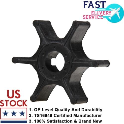 Water Pump Impeller for Chrysler Force 75-140HP 1977-1984 Outboard Motor Black Rubber 6 Blades Boat Engine Parts & Accessories