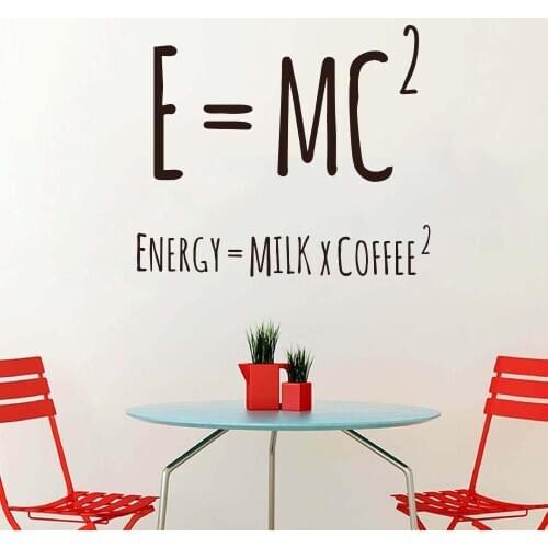 Cafe Wall Decals Funny Physical Formula Vinyl Self-adhesive Wall Sticker Modern Home Decoration Coffee Shop Window Wall Z081