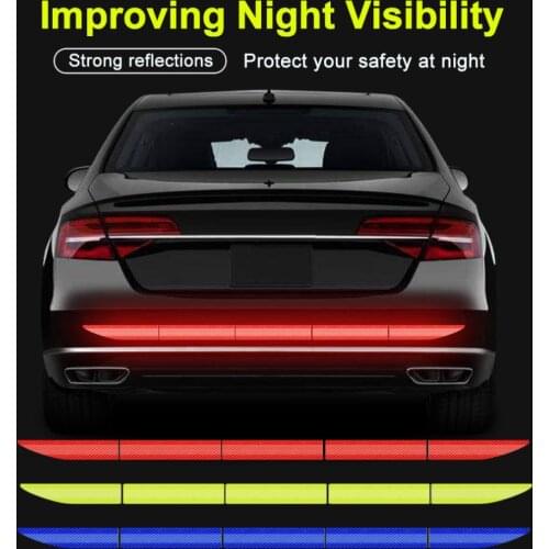 5pcs/set Car Reflective Sticker 91*4 Sticker Warning Safety Tape auto body Car exterior trunk decoration bright Warning stickers