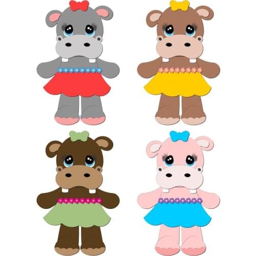 New hippo Puzzle Wooden Die Scrapbooking N12 Cutting Dies Multiple Sizes Compatible With Most Die Cutting Machines