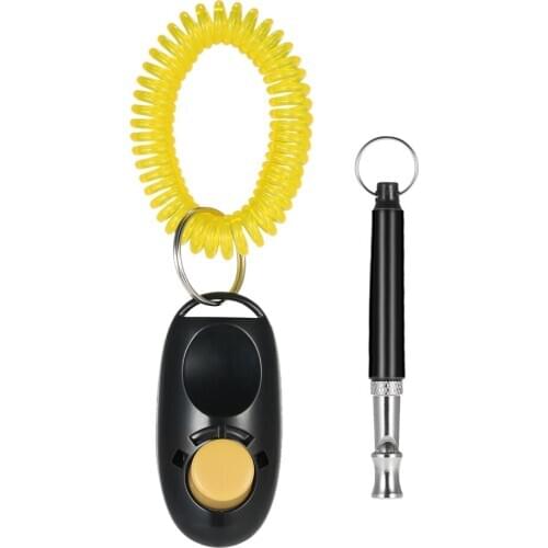 New Ultrasonic Pet Dog Adjustable Training Whistle Bark Control Silent Dogs Clicker Lanyard Dog Cat Training Kit