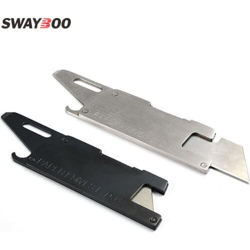 Swayboo Sliding blade 4 in 1 multi-function paper Letter cutter knife portable utility carving knife EDC tool with opener