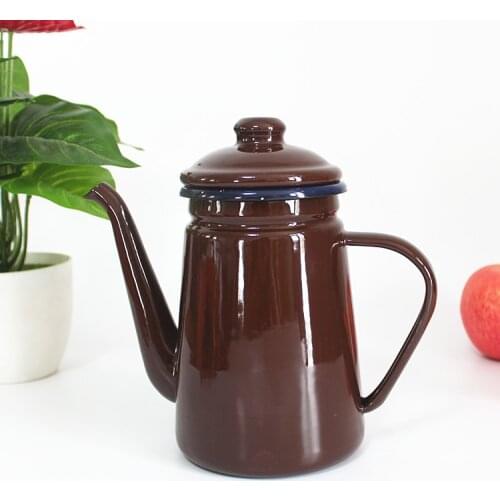 Thickening enamel coffee pot kettle milk tea pot cold