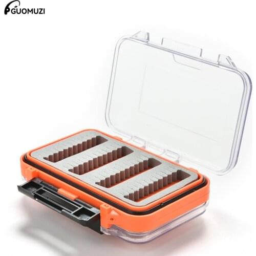 1pc Waterproof Fishing Accessories Box Case Double Side Fishing Fly Lures Box Spoon Hooks Baits Case Storage Box