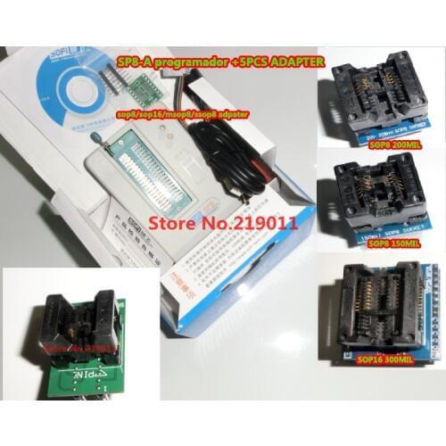 SOFI SP8-A high speed usb programmer+5cs adapter (93/24/25/BR90/ flash eeprom), over 4000 chips have also SP8-A SP8-F SP16-B