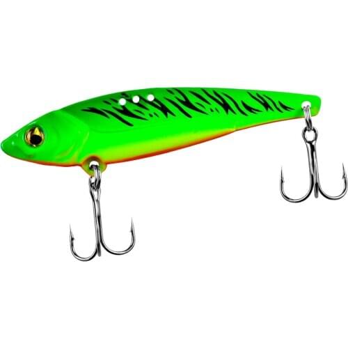 YUZI 2019 new arrival 6 color luminous Metal VIB Fishing Fishing Lures Crankbait vibration spoon Spinner sinks bait