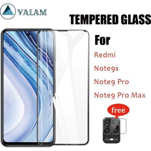 VALAM 9D Tempered Glass For Xiaomi Redmi Note 9s Note 9 Pro Screen Protector Full cover Protector For Note9 Pro Max Note9s Glass