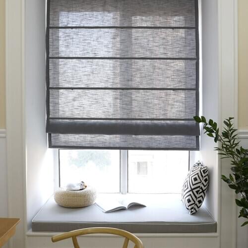 Chicity Cotton/Linen Material Window Curtains Modern Customized Roman Shades Home Decor roman curtains for kitchen