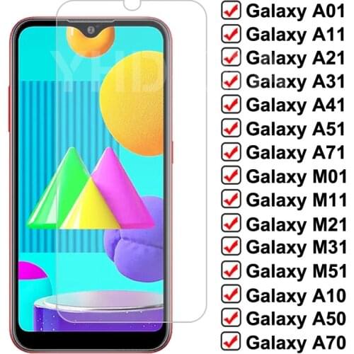 999D Tempered Glass on For Samsung Galaxy A01 A11 A21 A31 A41 A51 A71 Screen Protector M01 M11 M21 M31 M51 A30 A50 Safety Glass