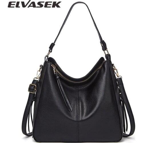 ELVASEK women handbags female Crossbody shoulder bags high quality PU leather messenger bags for ladies big Totes large capacity