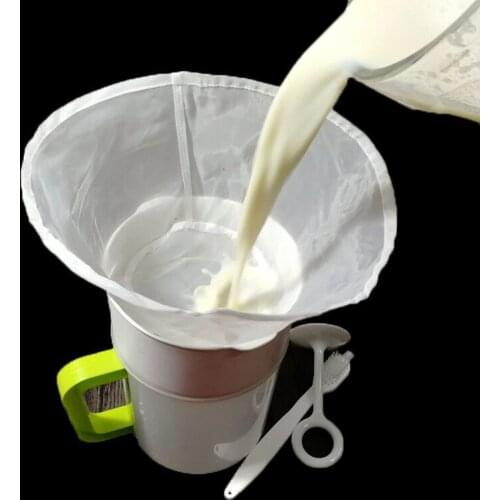 120/160/200mesh Reusable Fine Mesh Wine Strainer Juice Soy Milk Nut Milk Tea Nylon Filter Bag Bowl Shape Food Coffee Filter