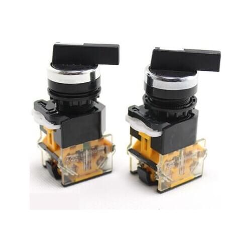 3 posizione 2NO LA38-20CX3 long handle switch knob select button three gears self-locking