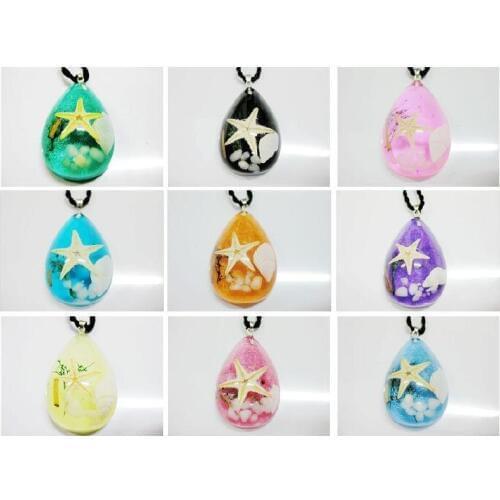 FREE SHIPPING 54 pcs Mix fancy starfish necklace Vogue Drop Shape specimen