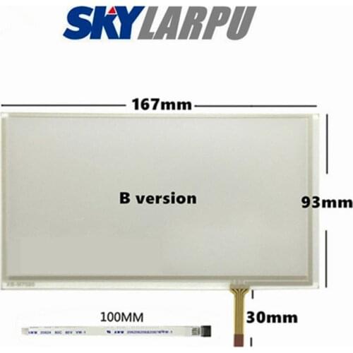 6.95"Inch 4 Wire Resistive Car Navigation DVD Tablet PC Touch Screen Glass Panel For TM070RDH01/ C070VW03 V0 167mm*93mm