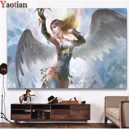 DIY Diamond Embroidery Anime Angel Girl Diamond Painting Cross Stitch Needlework Hobbiea And Crafts Rhinestone Mosaic Pattern