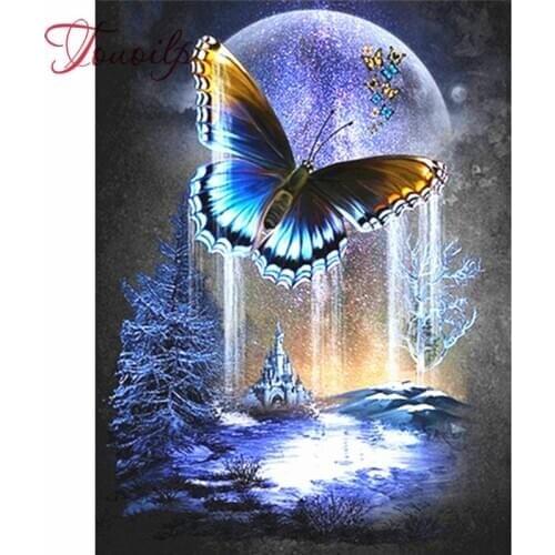 Diamond Painting Butterfly Home Decoration Full Drill Square Embroidery Rhinestone Picture Handcraft Kit