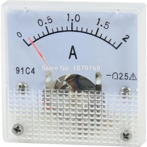 DC 0-2A 2A Analog Ammeter Panel AMP Current Meter Gauge Amperemeter Amperimetro 91C4 Discount