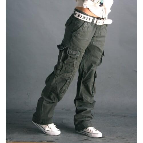 Male and Female Couples Trousers Autumn Winter Grey Cargo Pants Mens Joggers Fashion Style Hip Hop Jeans Many Pockets