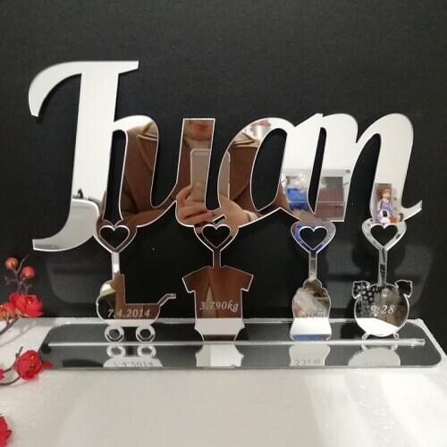 Personalized Wooden Acrylic Baby Sign with names,date, Baby Shower Name Sign Gift Birth, Room Table Decors