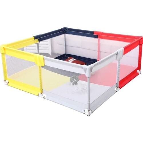 Color Matching Baby Play Fence Foldable Indoor Toy Fence Baby Toddler Fence Indoor Playground for Kids Infant Playpen