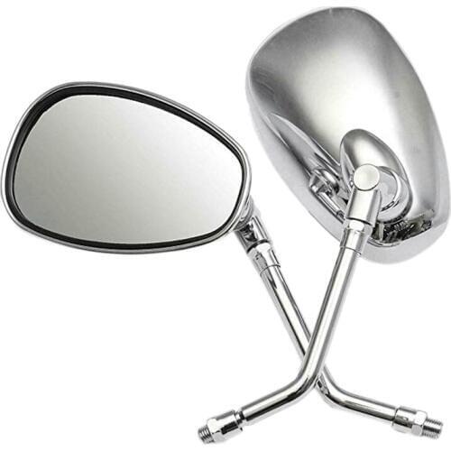 For Honda Shadow Spirit 750 1100 VTX1300 VTX1800 Chrome Motorcycle Mirrors 10MM