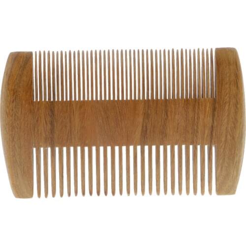 Green Sandalwood Hair Wooden Comb Head Massage Handmade Hair Care Beard Styling Comb Double-Sided