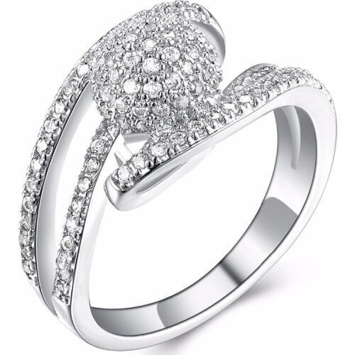 Nice Engagement Ring for Women Setting with Cubic Zirconia stone Fashion ring Free Shipping Dropshipping