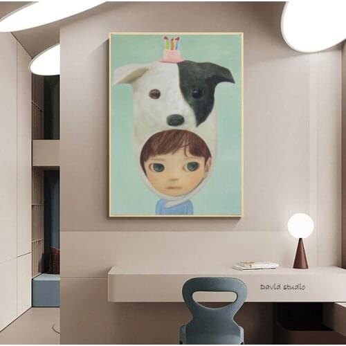 Hand Painted Paintings The Most Popular Japanese Cartoon Art Mayuka Yamamoto Oil Painting For Kids Room Dec. Christmas Gift