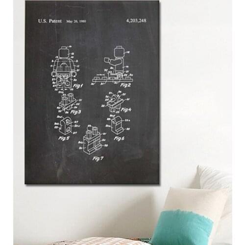 Legos man patent,Toy wall art for lego love , posters,Kids room decor, print,blueprint, gift ideas, games wall Decorations