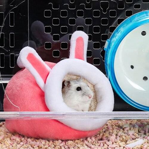 Pet Small Animal Cotton Nest Winter Warm House Hedgehog Soft Comfortable Plush Hamster Sleeping Bed Cage Accessories