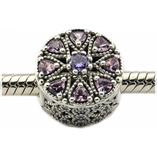 Shimmering Medallion Crystal Beads for Silver 925 Original Charms Bracelets Silver 925 Jewelry Charm Beads for Jewelry Making