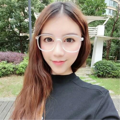 Fashion Square spectacles Frame For Women Transparent glasses clear lens Retro Computer Eyeglasses No Degree Fake Myopia Eyewear