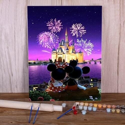 Fireworks Painting By Numbers Complete Kit Oil Paints 50*70 Canvas Painting Decoration For Children Handicraft Wholesale