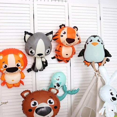 Cartoon Animal Foil Balloons Squirrel Ballon Fox Globos Air Balloon Birthday Party Decorations Kids Hedgehog Inflatable Toys