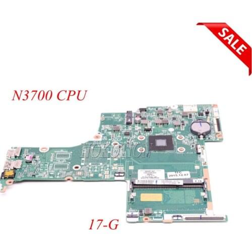 NOKOTION Laptop Motherboard For HP Pavilion 17-G 809323-001 809323-501 809323-601 N3700 1.6Ghz CPU DDR3 Main board full tested