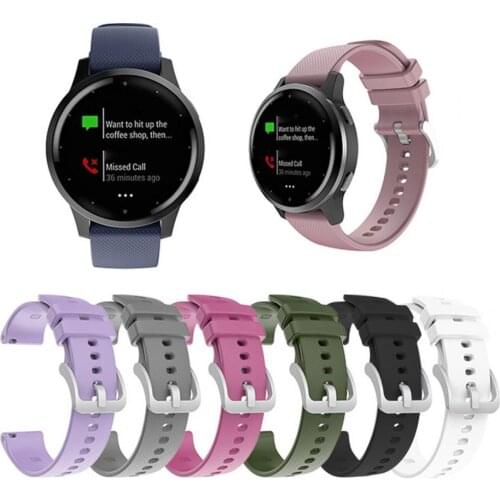 New Watchband Venu SQ Silicone Bracelet For Venu Vivoactive3 4 Forerunner245 For Amazfit BipS/U Wrist Strap