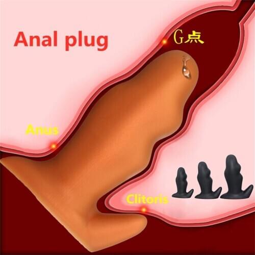 New Liquid Silicone Soft Huge Anal Plug Vaginal Anus Dilator Expander Big Butt Plugs Erotic Anal Dildos Sex Toys For Women Men