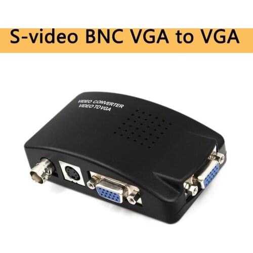 Video Converter S-video to VGA Adapter BNC VGA in VGA out Digital Switcher for DVR DVD Player Support PAL NTS
