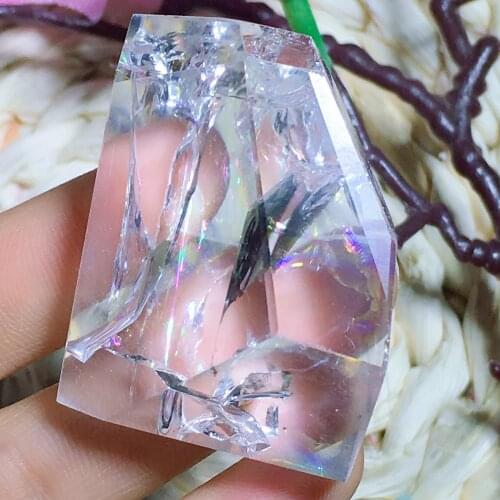 Clear quartz free from