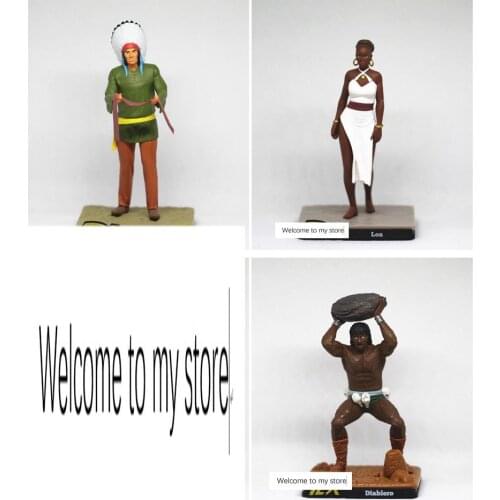 PVC model toyTribal hero primitive mage Indian witch wargame model doll 3pcs/set