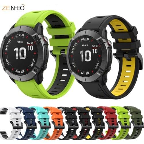 For Garmin Fenix 6/5/Fenix 5 Plus/Forerunner 935 945 /Approach S60 S50/Quatix 5 Quick release Strap Soft Silicone Watch Bands