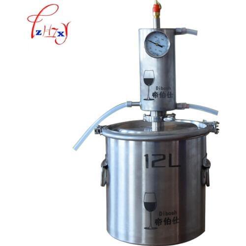 Moonshine Distiller 12L Stainless Steel Vol Liqour Maker Brandy Whiskey Vodka Machine Fermentation Tank distiller pot/boilers
