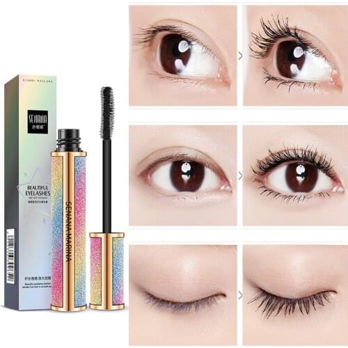 1pcs Makeup Mascara Eyelash Extension Black Thick Lengthening Mascara 4D Waterproof Silk Curl Fiber Lash Mascara Free Shipping