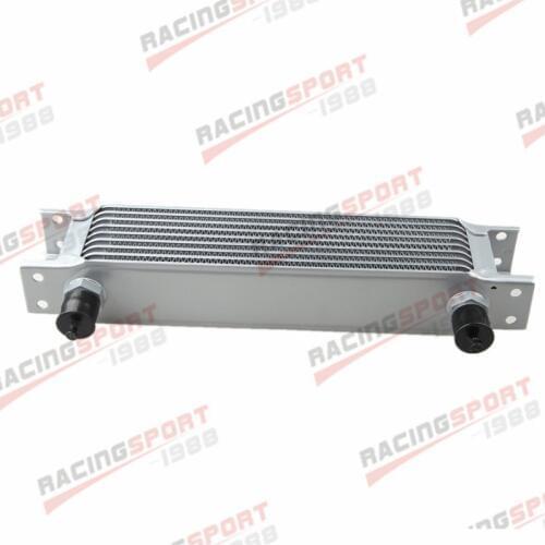 Universal 9 Row -8AN AN8 AN-8 AN 8 Engine Transmission Oil Cooler Silver