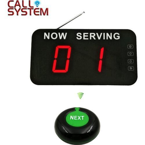 Take a number system 2-digit display with Next Control Button Wireless Queue Management System