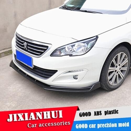 For Peugeot 408 Body kit spoiler 2015-2018 For Peugeot 408 ABS Rear lip rear spoiler front Bumper Diffuser Bumpers Protector