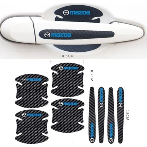 4pcs Car door Handle Protection Film car Sticker For Mazda Axela 2 3 MS 6 CX-5 CX-4 CX3 CX5 Axela demio Car Styling