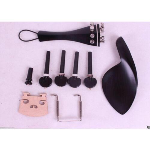 4/4 violin tailpiece tuner peg bridge chin rest clamp ebony Violin parts & accessories#E32