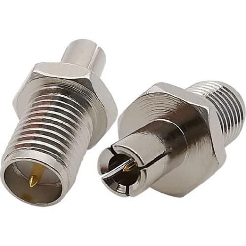 TS9 Plug to RP SMA Jack RF Coaxial Adapter RP SMA Female to TS9 Male Coax Connector Silver 5/2/1Pcs